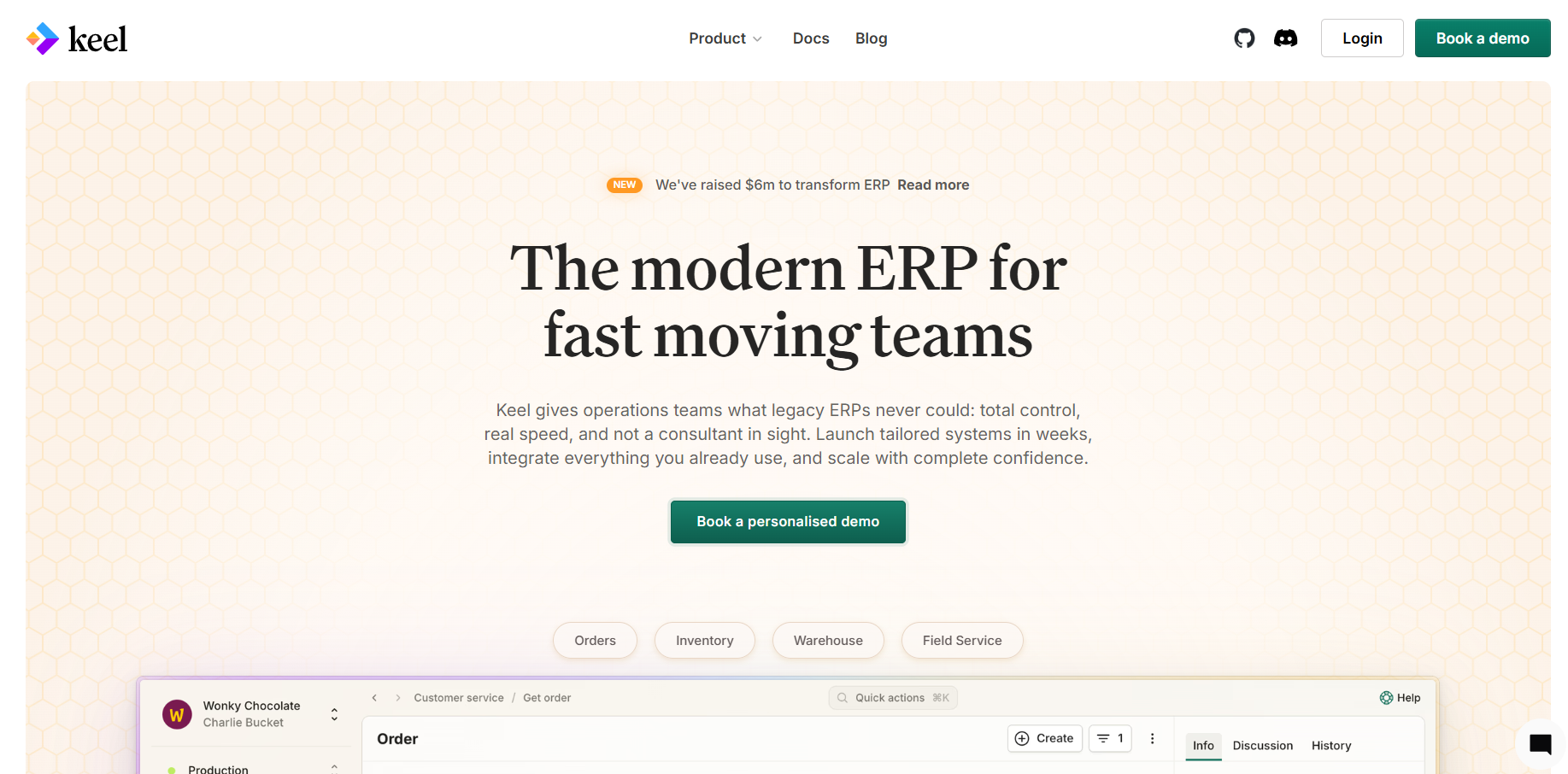 Keel Website Mockup